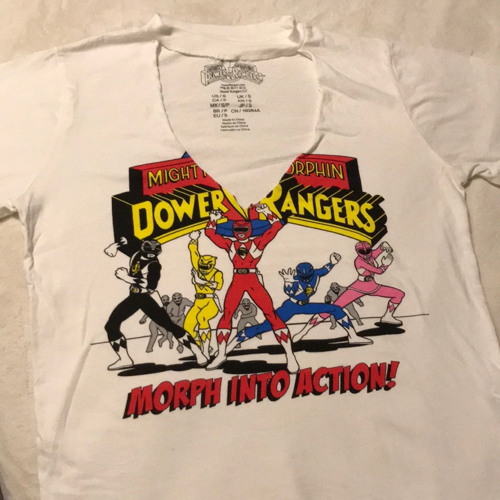 Power rangers v cut tee